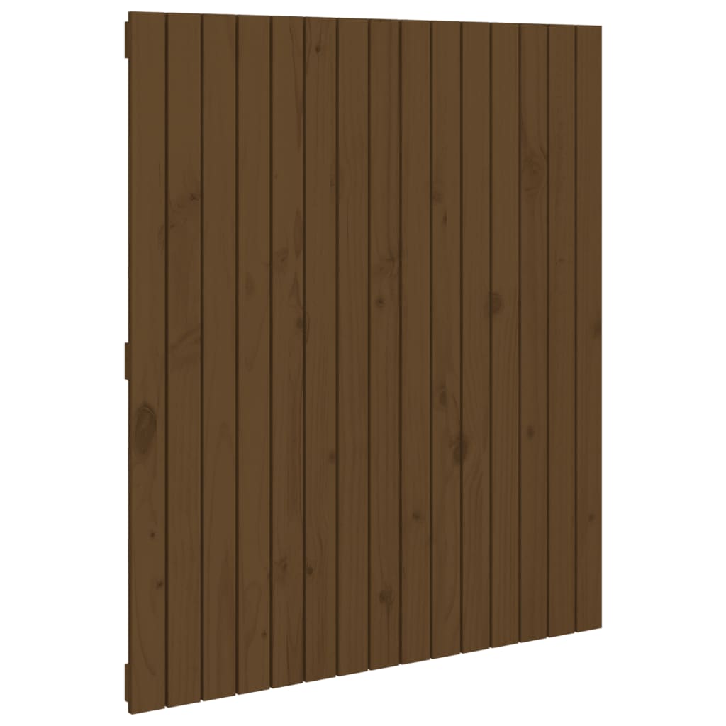 vidaXL Wall Headboard Honey Brown 95.5x3x110 cm Solid Wood Pine 2