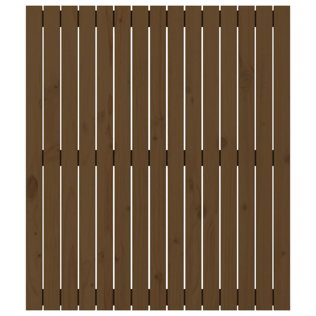 vidaXL Wall Headboard Honey Brown 95.5x3x110 cm Solid Wood Pine 4