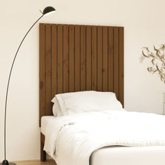 vidaXL Wall Headboard Honey Brown 95.5x3x110 cm Solid Wood Pine 1