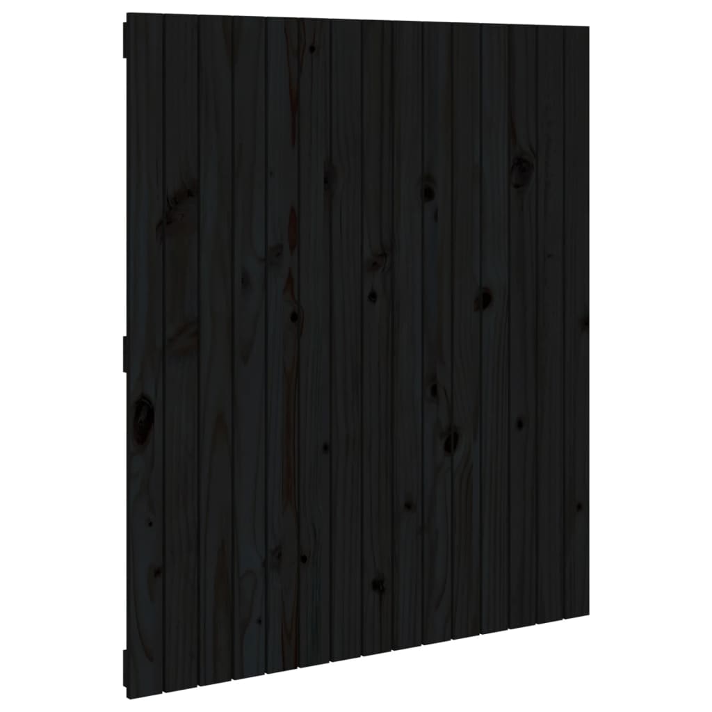 vidaXL Wall Headboard Black 95.5x3x110 cm Solid Wood Pine 2