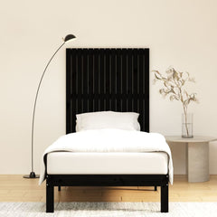 vidaXL Wall Headboard Black 95.5x3x110 cm Solid Wood Pine 3