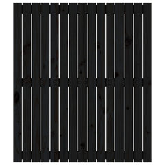 vidaXL Wall Headboard Black 95.5x3x110 cm Solid Wood Pine 4