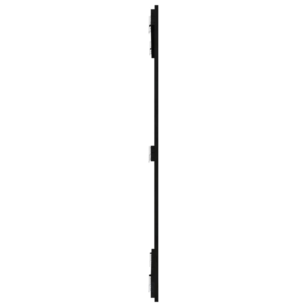 vidaXL Wall Headboard Black 95.5x3x110 cm Solid Wood Pine 5