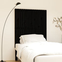 vidaXL Wall Headboard Black 95.5x3x110 cm Solid Wood Pine 1