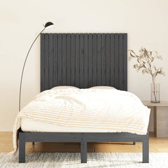 vidaXL Wall Headboard Grey 127.5x3x110 cm Solid Wood Pine 3