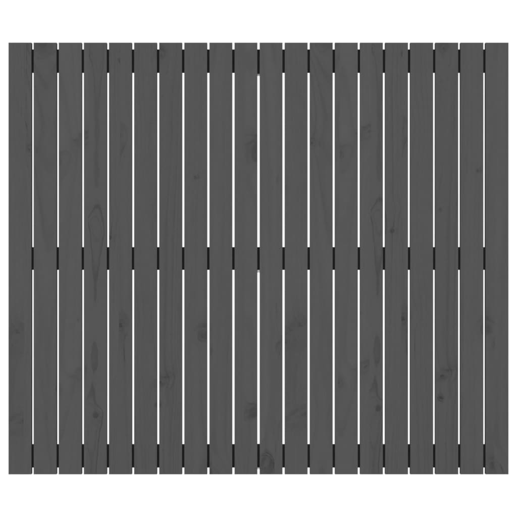 vidaXL Wall Headboard Grey 127.5x3x110 cm Solid Wood Pine 4