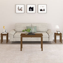 Nesting Tables 3 pcs Solid Wood Pine Honey brown