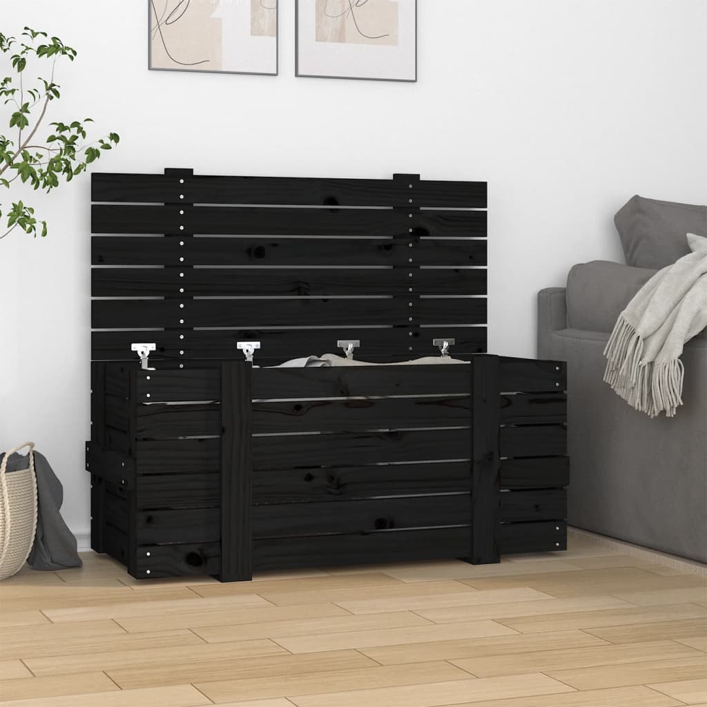 vidaXL Storage Box 58x40.5x42 cm Solid Wood Pine