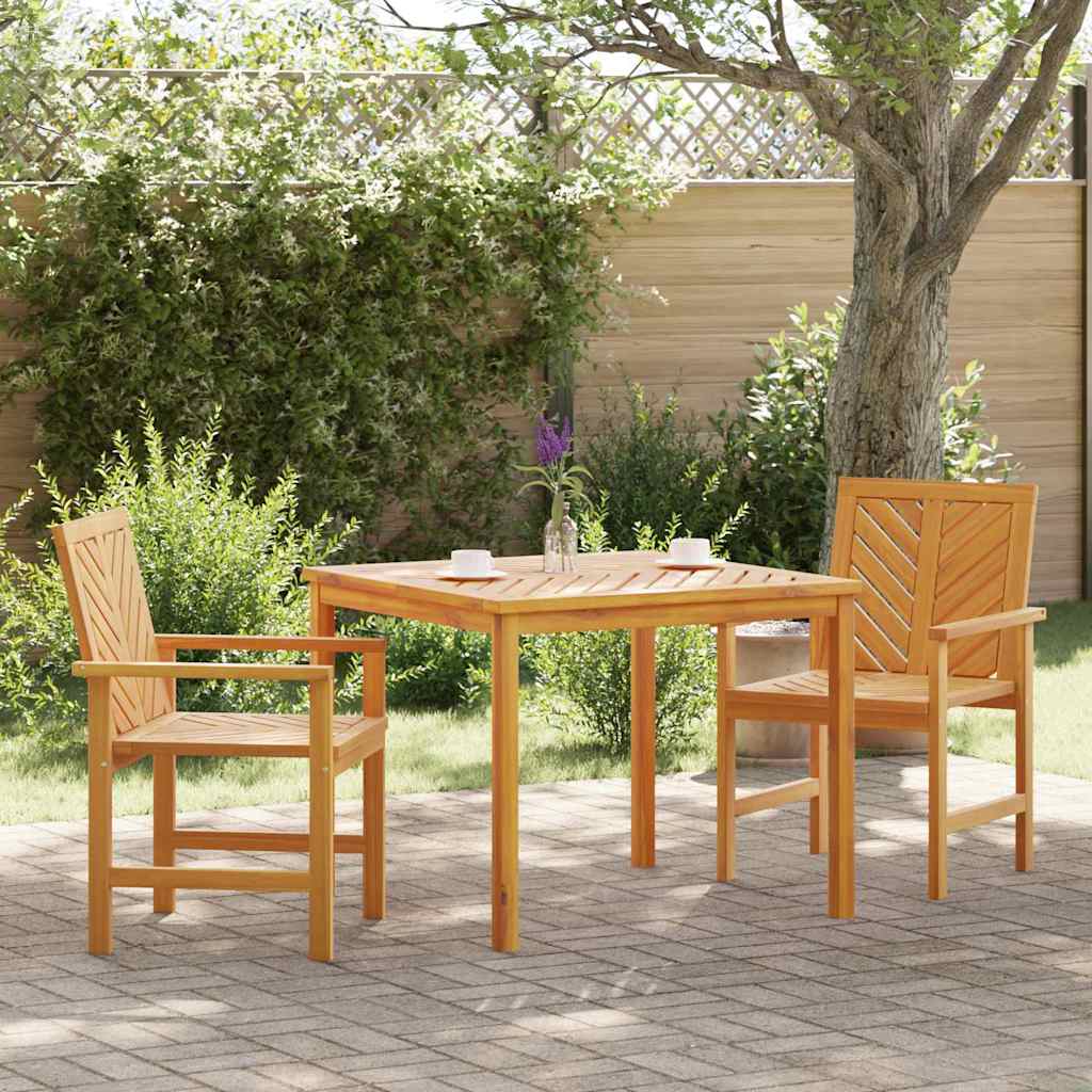 Garden Dining Set 5 pcs Brown 150 x 90 x 74 cm 2x chair +table 90 cm