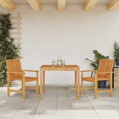 Garden Dining Set 5 pcs Brown 150 x 90 x 74 cm 2x chair +table 90 cm