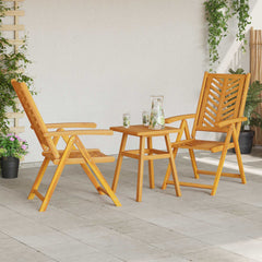 vidaXL Garden Dining Set 3 pcs Brown Solid Acacia Wood 4