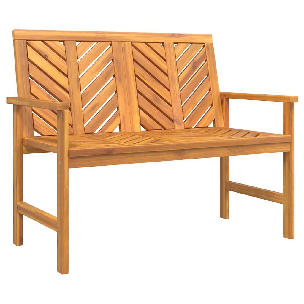 Garden Lounge Set 3 pcs Brown Solid Acacia Wood Bench +2x chair +table