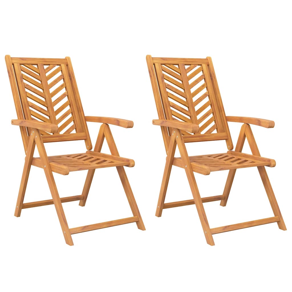 Garden Chair Brown Solid Acacia Wood 2