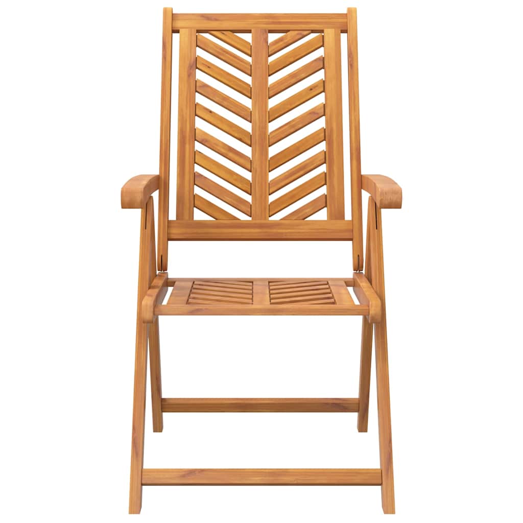 Garden Chair Brown Solid Acacia Wood 2