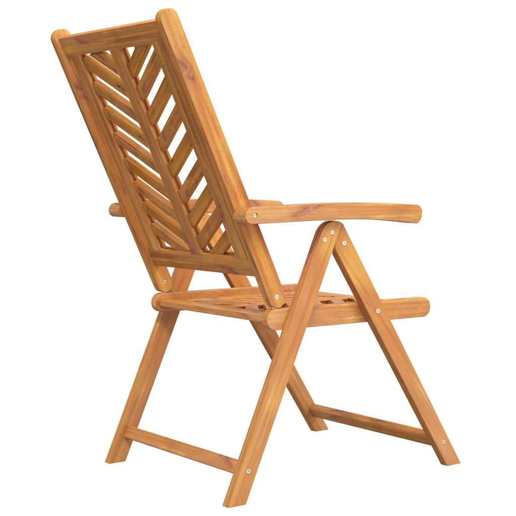 Garden Chair Brown Solid Acacia Wood 2