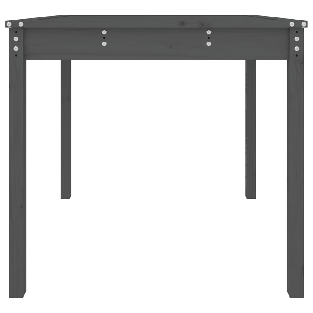 vidaXL Garden Table Grey 82.5x82.5x76 cm Solid Wood Pine 5