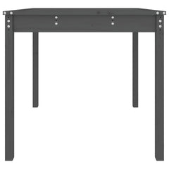 vidaXL Garden Table Grey 82.5x82.5x76 cm Solid Wood Pine 5