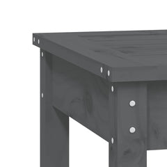 Garden Bench Grey Solid Wood Pine, image 6