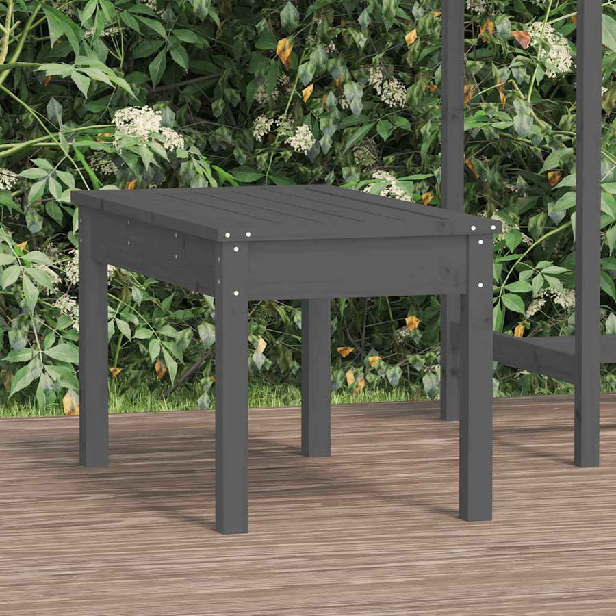 vidaXL Garden Bench Grey 80x44x45 cm Solid Wood Pine 1