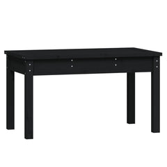 vidaXL Garden Bench Black 80x44x45 cm Solid Wood Pine 2