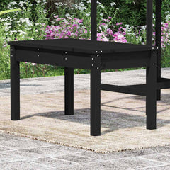 vidaXL Garden Bench Black 80x44x45 cm Solid Wood Pine 3
