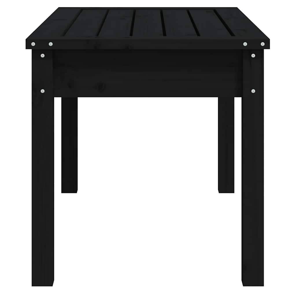 vidaXL Garden Bench Black 80x44x45 cm Solid Wood Pine 5