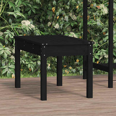 vidaXL Garden Bench Black 80x44x45 cm Solid Wood Pine 1