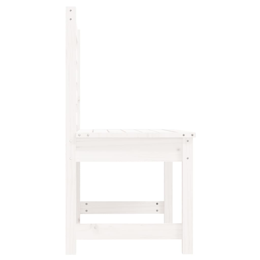 vidaXL Garden Bench White 109 cm Solid Wood Pine 5