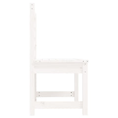 vidaXL Garden Bench White 109 cm Solid Wood Pine 5