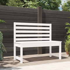 vidaXL Garden Bench White 109 cm Solid Wood Pine 1