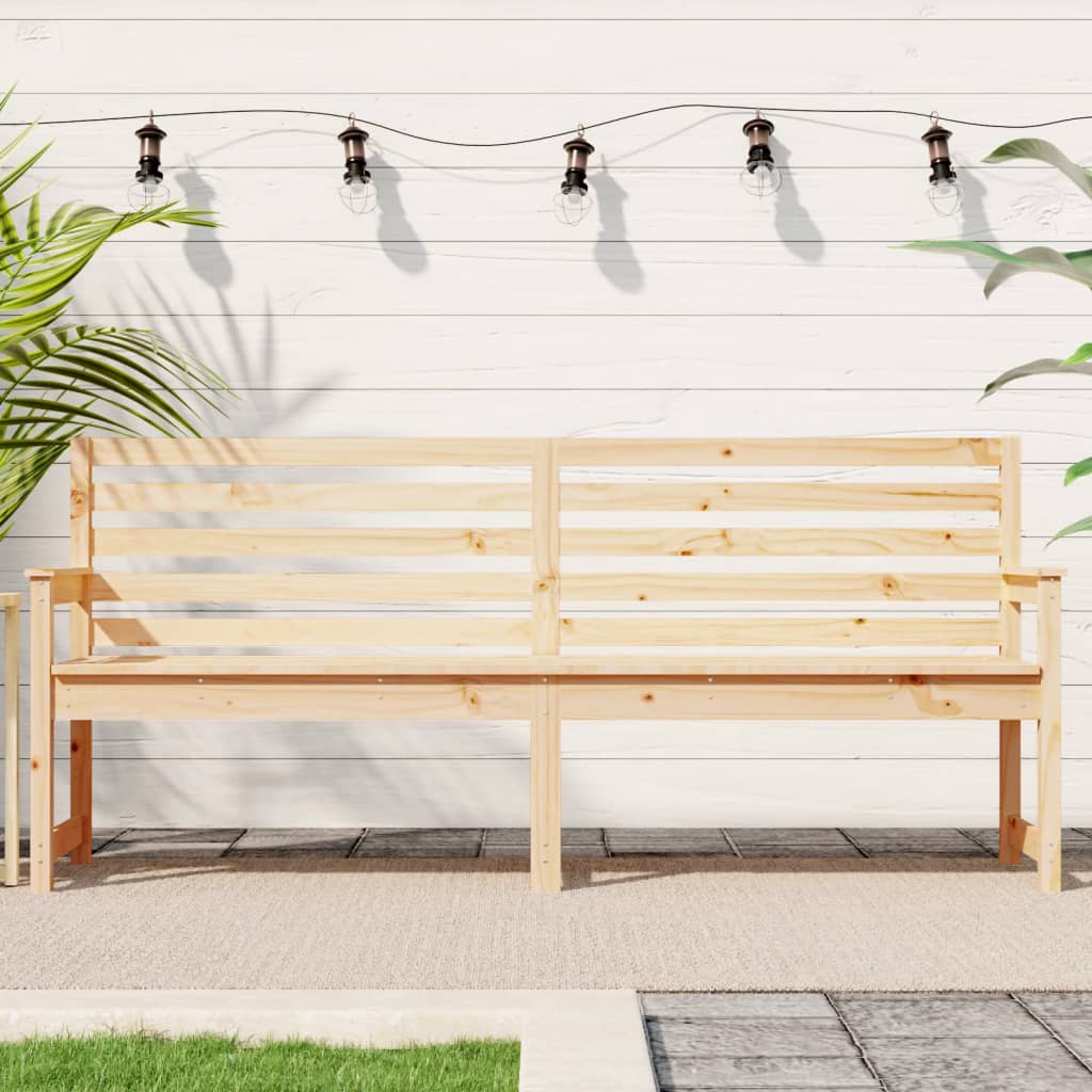 vidaXL Garden Bench 203.5x48x91.5 cm Solid Wood Pine 1