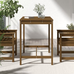 vidaXL Garden Table Honey Brown 121x82.5x110 cm Solid Wood Pine 3