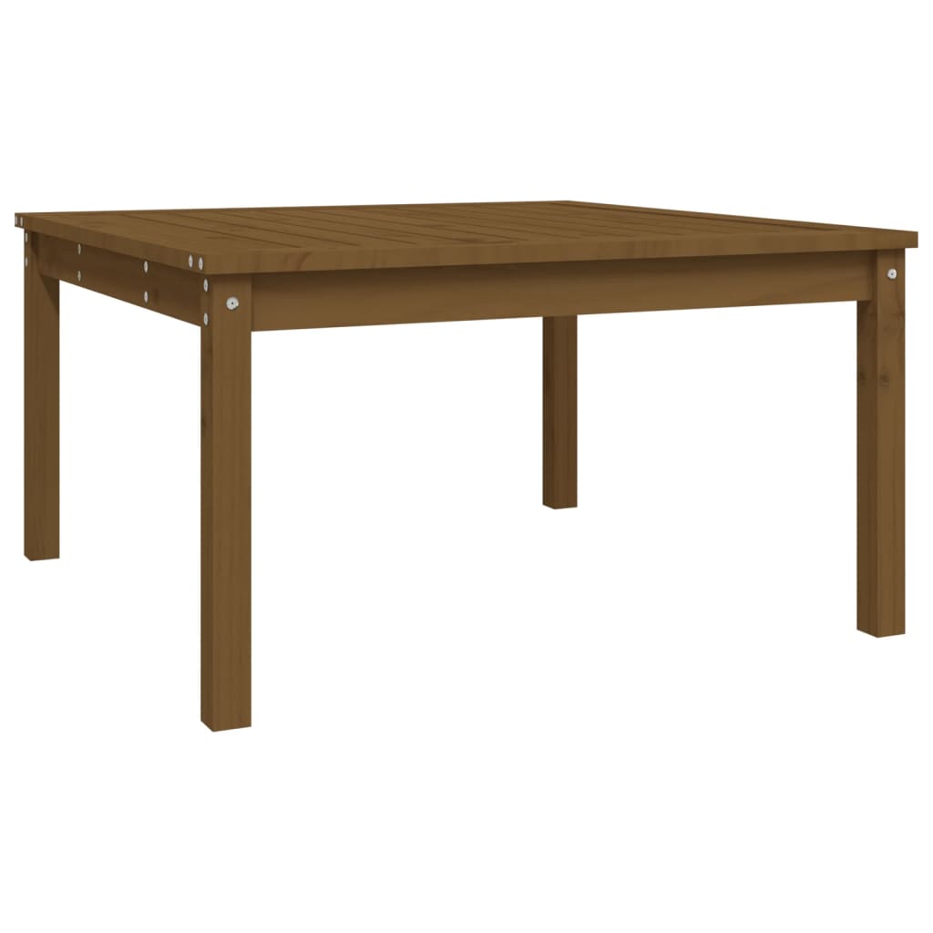 vidaXL Garden Table Honey Brown 82.5x82.5x45 cm Solid Wood Pine 2
