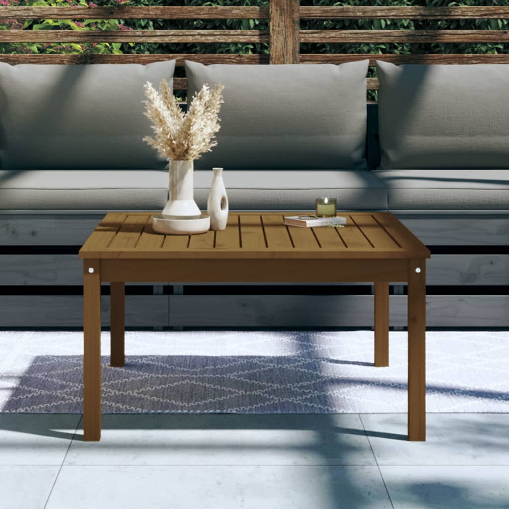 vidaXL Garden Table Honey Brown 82.5x82.5x45 cm Solid Wood Pine 3