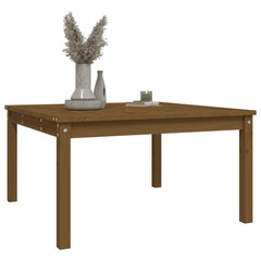 vidaXL Garden Table Honey Brown 82.5x82.5x45 cm Solid Wood Pine 4