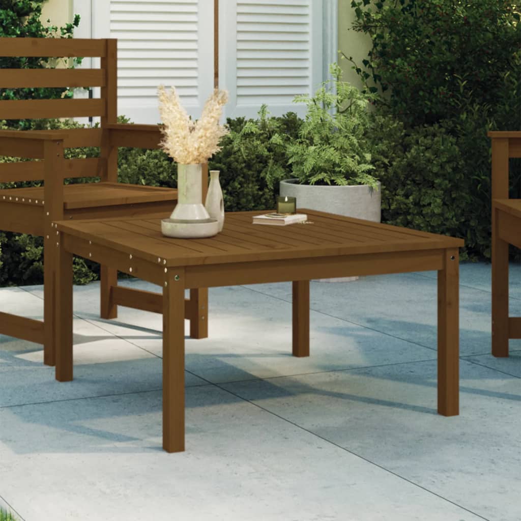 vidaXL Garden Table Honey Brown 82.5x82.5x45 cm Solid Wood Pine 1