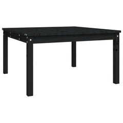 vidaXL Garden Table Black 82.5x82.5x45 cm Solid Wood Pine 2