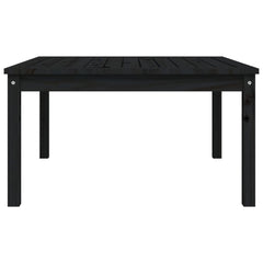 vidaXL Garden Table Black 82.5x82.5x45 cm Solid Wood Pine 5