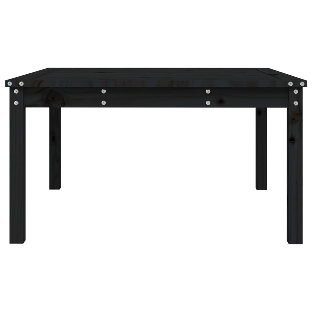 vidaXL Garden Table Black 82.5x82.5x45 cm Solid Wood Pine 6