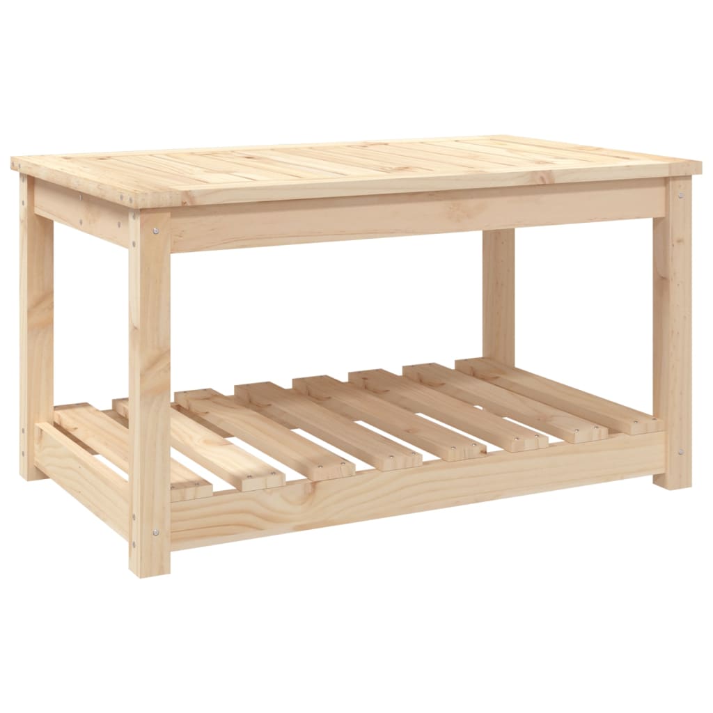 Garden Table 121x82,5x45 cm Solid Wood Pine Natural pine 50.5 cm