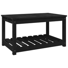 vidaXL Garden Table Black 82.5x50.5x45 cm Solid Wood Pine 2