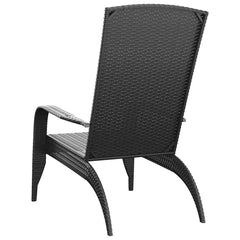 Garden Adirondack Chair Poly Rattan Black