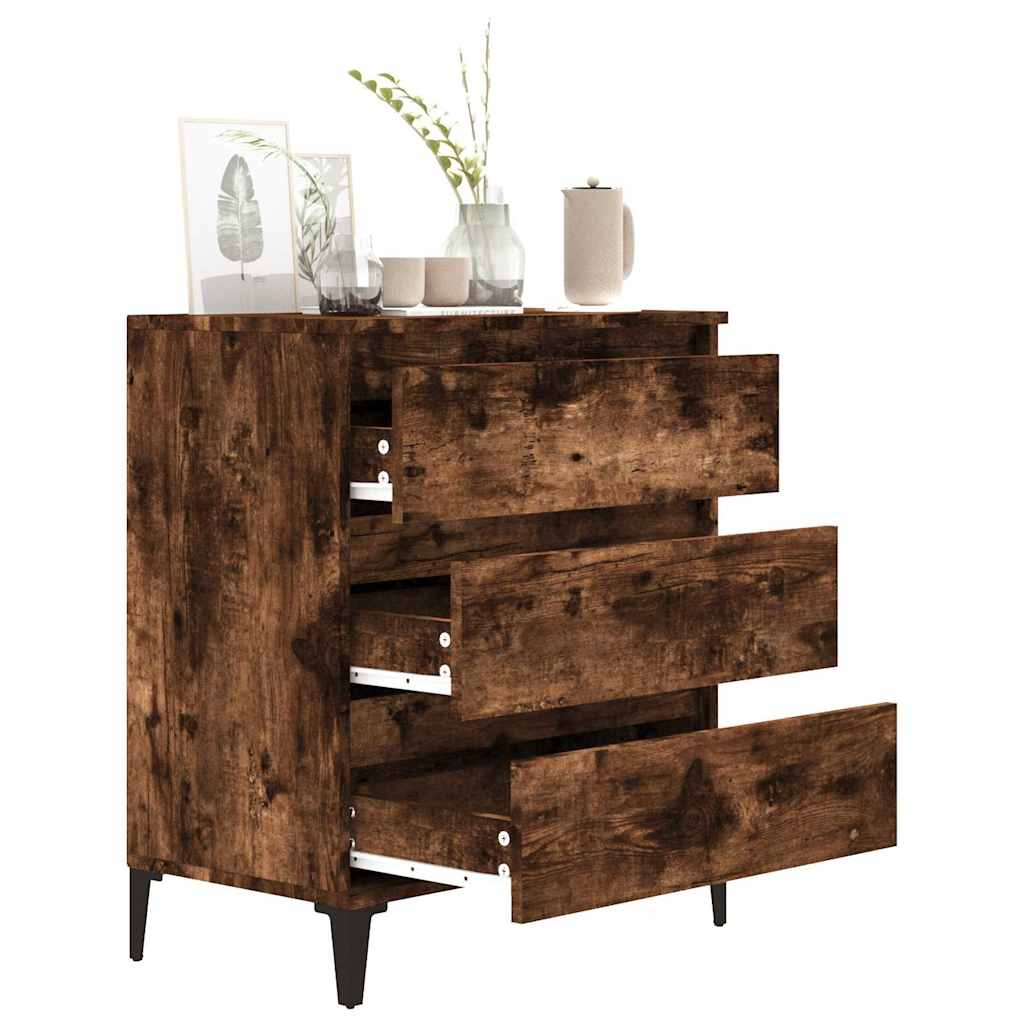 vidaXL Sideboard | Smoked Oak | Engineered wood, metal | 60 x 35 x 70 cm 4