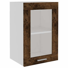 vidaXL Hanging Glass Cabinet Lyon Smoked Oak 40x31x60 cm Engineered Wood 2