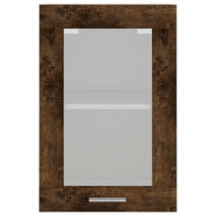 vidaXL Hanging Glass Cabinet Lyon Smoked Oak 40x31x60 cm Engineered Wood 5