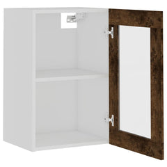 vidaXL Hanging Glass Cabinet Lyon Smoked Oak 40x31x60 cm Engineered Wood 6