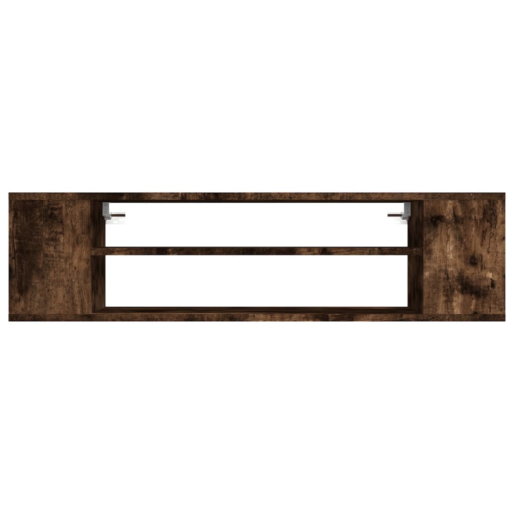 vidaXL Hanging TV Cabinet Smoked Oak 100x30x26.5 cm Engineered Wood 4