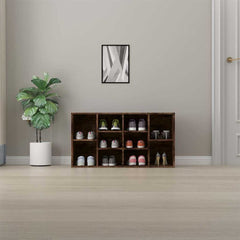 vidaXL Shoe Bench Smoked Oak 103x30x55 cm Engineered Wood 3