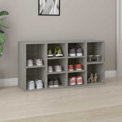 vidaXL Shoe Bench Grey Sonoma 103x30x55 cm Engineered Wood 1