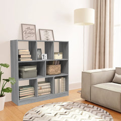 vidaXL Book Cabinet Grey Sonoma 97.5x29.5x100 cm Engineered Wood 1